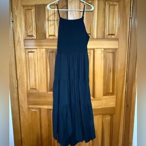Target Sleeveless Smocked Linen Midi Sundress - Universal Thread, M Black